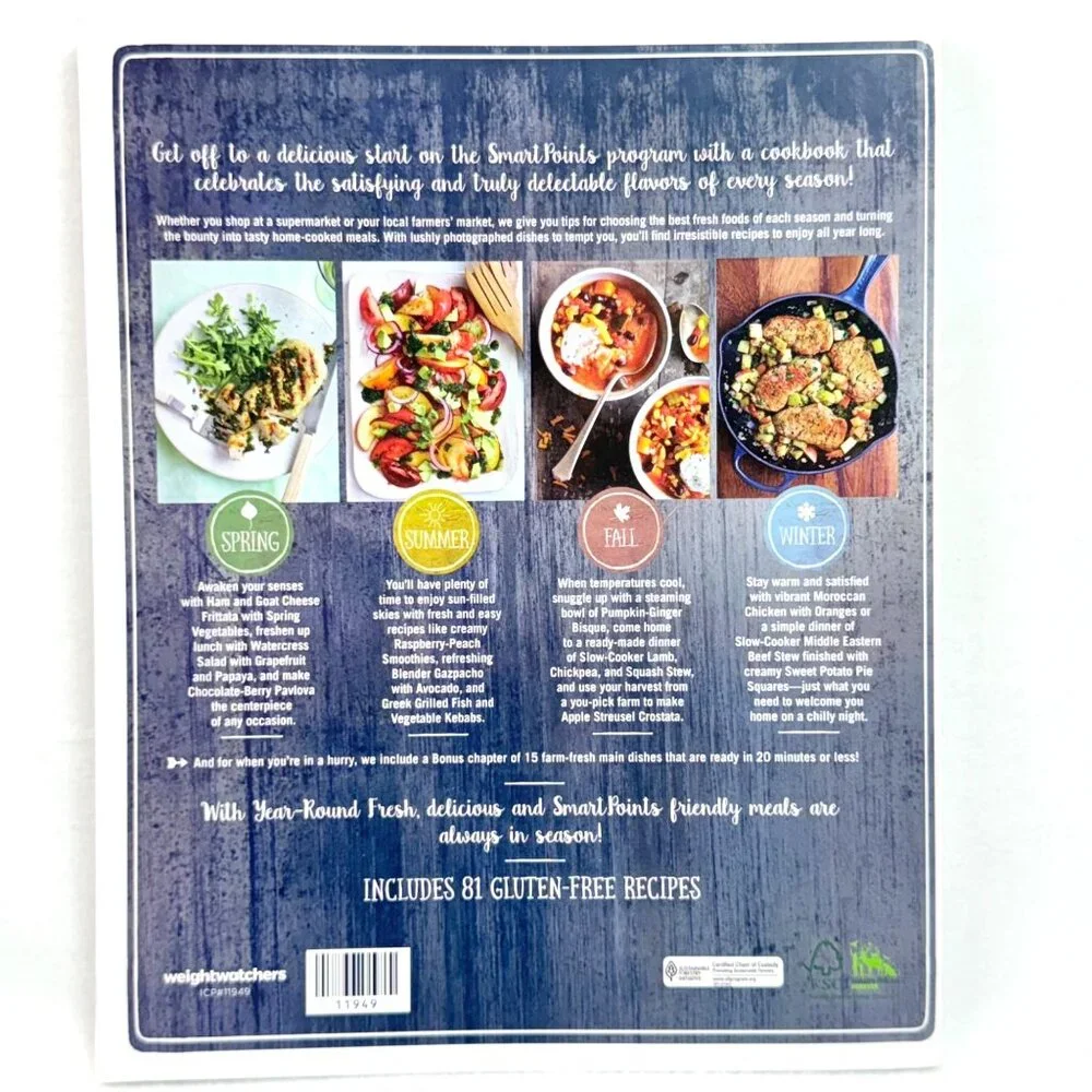 WeightWatchers Year-Round Fresh Cookbook 150 Recipes With SmartPoints & Gluten-F
